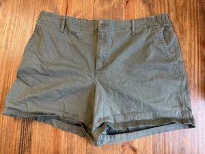 Old Navy Everyday Chino Shorts 6” Inseam With Stretchy Waistband Olive Green XL - Picture 1 of 7