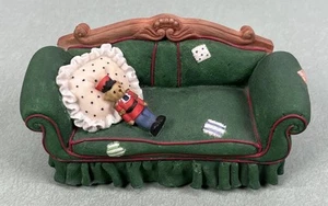 Priscilla Hillman Enesco Nutcrackers Accessories Couch 1997 Hidden Trinket Box - Picture 1 of 7