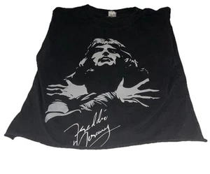 T-shirt Freddy Mercury Emobug piccola bianca e nera maniche tagliate ritagliate - Foto 1 di 5