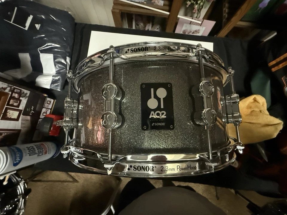 Sonor AQ2 14" x 6" Chrome Plated Titanium Quartz Snare Drum AQ2-1406-SDW-TQZ - Image 1 of 4