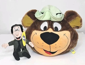 Yogie Bärenkopf groß & Ranger Smith 8 Zoll Hanna-Barbera Kissen Plüsch - Bild 1 von 9