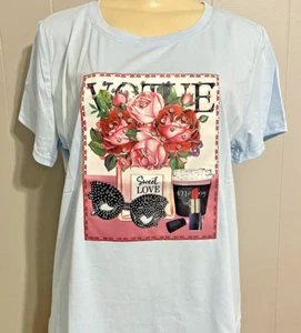 Last One! Women Cotton Linen Casual Loose Blouse Ladies Summer T-Shirt L/XL - Picture 1 of 2
