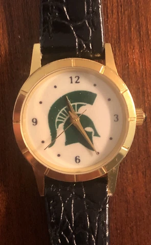 VINTAGE,, RARE,, Women’s Michigan State Spartans MSU Watch Genuine Leather Band Cover