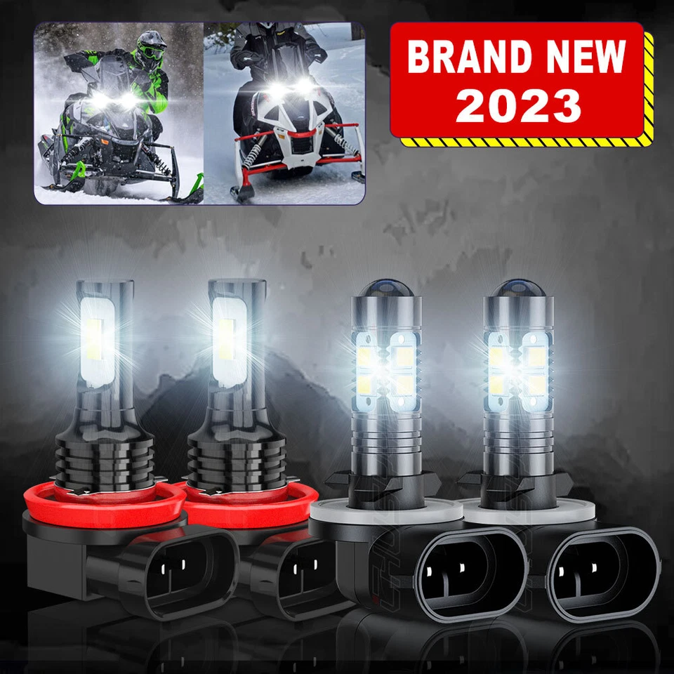4 PIEZAS Para Arctic Cat Bearcat Jaguar Z1 TZ1 H11 H8 + 881 862 LED Faros Bombillas Foto 1 de 4