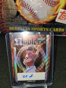 2023 Leaf Metal Draft LANDON SIMS ORANGE WAVE  #3/8 Auto  - Picture 1 of 2