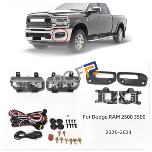Kit de faros antiniebla para parachoques delantero Dodge RAM 2500 3500 2019-2024 reacondicionamiento - Imagen 1 de 7