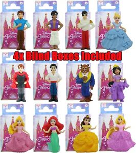 NEW 4x DISNEY PRINCESS Secret Blind Box Figures -Great 4 Party Bags/Cake Toppers