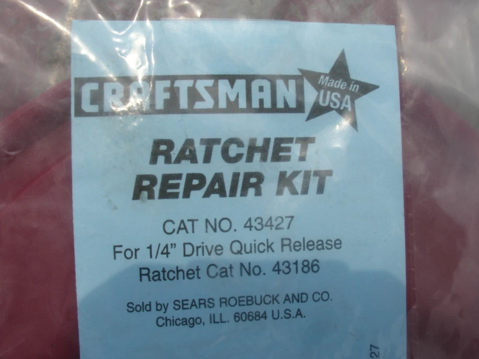 Craftsman Repair Kit 43427 for 1/4" Drive Ratchet 43186, MADE IN USA  - Image 1 of 1