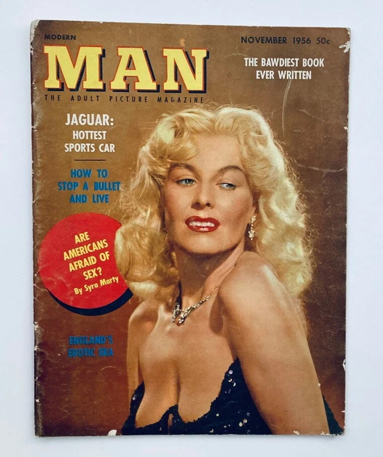 VTG Modern Man Magazine November 1956 Syra Marty Cover Girl No Label Foto 1 de 3