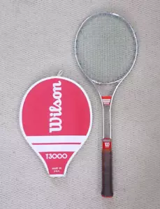 Raqueta de tenis de acero vintage años 70 Wilson T3000 hecha en EE. UU. con estuche a juego ^ - Imagen 1 de 9