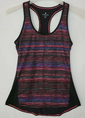 Camiseta sin mangas Athleta Retreat estampado Chi espalda cruzada coral chisporroteo talla XS (ZT) Foto 1 de 4