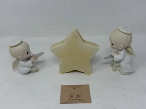 Precious Moments 1984 We Saw A Star Musical Joy To The World Angels Figurines - Picture 1 of 16