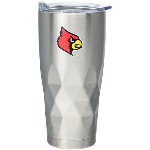 Louisville Cardinals 22oz. Diamond Bottom Stainless Steel Tumbler Cover