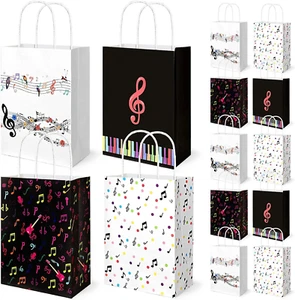 24Pack Muiscal Notes Paper Gift Bags Colorful Musical Party Favor Bags for Baby - Picture 1 of 8