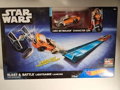 Star Wars Disney Blast & Battle Lightsaber Launcher Hot Wheel Luke Skywalker Car - Image 1 of 4