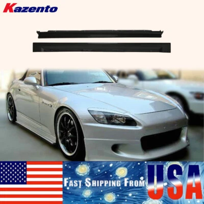 For Honda S2000 Coupe 2Dr JS Style Carbon Fiber Side Skirts Splitter Body Kits - Image 1 of 4