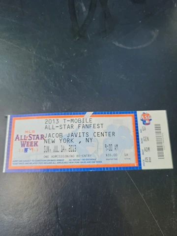 2013 MAJOR LEAGUE BASEBALL ALL-STAR GAME TICKET! Jacob Javits Center NYC JULY 14 Cover