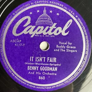 10" 78 RPM - Penny Goodman - You're Always There / It Isn't Fair / Capitol 860 - Bild 1 von 4