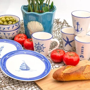 Ahoy 12 Piece Breakfast/Luncheon Set by Euro Ceramica - Picture 1 of 7