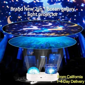 Light Projector for 6 in 1 Starry Star Galaxy Ocean Night Lights Kids baby Toys - Picture 1 of 8