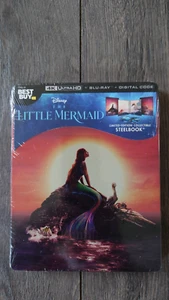 The Little Mermaid Steelbook (4K UHD+Blu-Ray+Digital) 2023 New Sealed - Picture 1 of 2