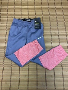 Nike Therma Girls Sweat Pants: Size 6/M - Gray / Pink - Picture 1 of 4