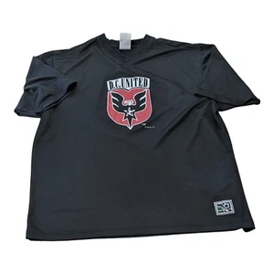 Vintage Y2K MLS Soccer D.C United training jersey Extra Large Black W/Logo XL - Picture 1 of 10