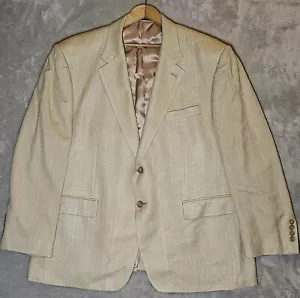 Giacca sportiva Lauren Ralph Lauren 100% seta 46R beige chiaro marrone chiaro - Foto 1 di 12