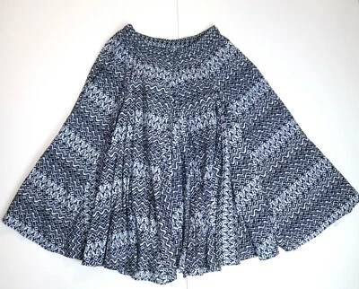 VITTADINI - ЖЕНЩИН СИНИЙ И БЕЛЫЙ ПЕЧАТЬ КРЕСТЬЯНСКАЯ ЮБКА - РАЗМЕР S - БОГЕМНОЕ БОГЕМНОЕ - Изображение 1 из 3
