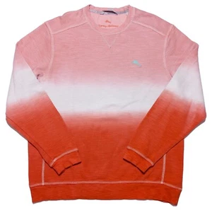 Tommy Bahama Herren Sweatshirt mit Rundhalsausschnitt Baumwolle Tencel rot Batik Große L - Bild 1 von 10