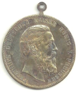 Germany Prussia medal medaille Friedrich Deutscher Kaiser Konig V Preussen 1888 - Picture 1 of 2