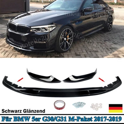 PERFERMANCE OPTIK Spoilerlippe Für BMW 5er G30 G31 M-Paket Frontspoiler Schwarz - Bild 1 von 4