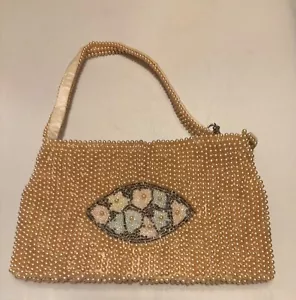 BOLSO CON CUENTAS SARNE OF CALIFORNIA VINTAGE - Imagen 1 de 3