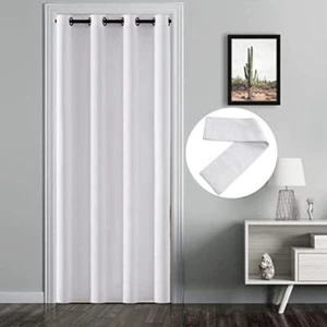 Sliding Closet Door for Bedroom,Simple Minimal Soft Cloth Fabric Curtains - Picture 1 of 10
