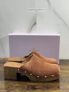 Copenhagen Zuecos Mujer Zócalo Piel Herrumbre Ante Casual Zapatos Mujer 41 - Imagen 1 de 6