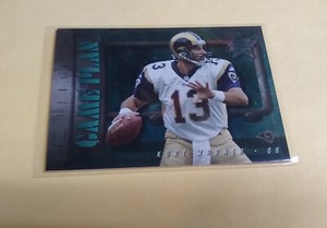 Kurt Warner 2000 Donruss Rookie & Stars Game Plan 1135/2000 Insert Rams HOF
