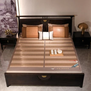 2023 Bamboo Mat Super Cool Bed Cover Bedspread Bed Sheet Smooth Bamboo Strips - Picture 1 of 55