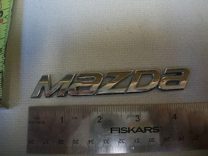 MAZDA LETTERS CHROME EMBLEM SYMBOL BADGE OEM ORIGINAL GENUINE FACTORY  - Picture 1 of 1