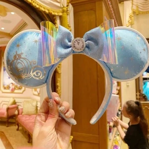 Disney* Parchi Cenerentola Carrozza Orologio di Mezzanotte Principessa Minnie Orecchie Cerchietto - Foto 1 di 7