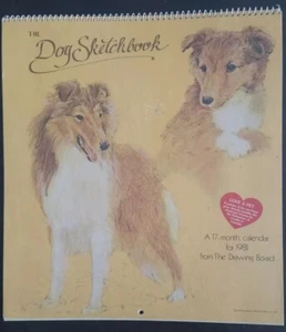 1981 The Dog Sketchbook Wall Calendar 17 Month From The Drawing Board... - Picture 1 of 12