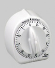 Lux Minute Minder Timer Mechanical White with Black Markings 60 Min