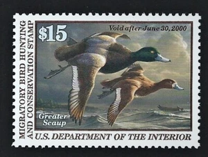 RW66 "GREATER SCAUP" $15.00 FEDERAL DUCK STAMP MNH - Picture 1 of 2