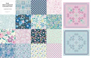 Liberty Fabric Deco Dance 100% cotton - Picture 1 of 21