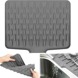 Abtropfmatte Geschirr Abtropfmatte Spüle Silikon,Rutschfestes Matte & Hhitzebest - Bild 1 von 12