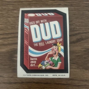 Jabón de lavandería Topps Wacky Packages DUD serie 12 pegatina trasera bronceada casi nuevo - Imagen 1 de 5