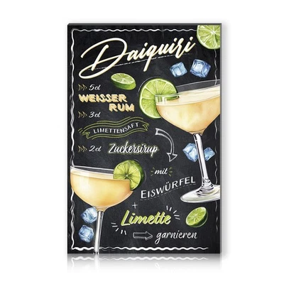 Alu Cocktailschild 30x20cm wasserfest Rezept Deko Schild RV003-17 Daiquiri - Bild 1 von 4
