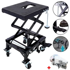 Hydraulic Motorcycle Lift Table 350 LBS Dirt Bike Scissor Jack ATV Workshop Tool - Picture 1 of 14