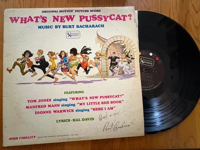 BURT BACHARACH AUTOGRAPHED "WHAT'S NEW PUSSYCAT" 1965 MOVIE SOUNDTRACK RECORD - Image 1 of 4