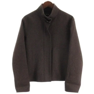 HERMES Margiela Periode Kaschmir Reißverschluss Jacke Mantel Braun 36 Damen - Bild 1 von 9