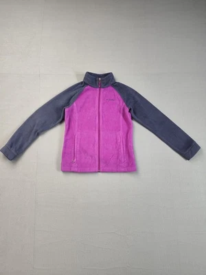Columbia Girls Jacket L Purple Gray Benton Springs Full Zip Fleece Casual Warmer - Image 1 of 4